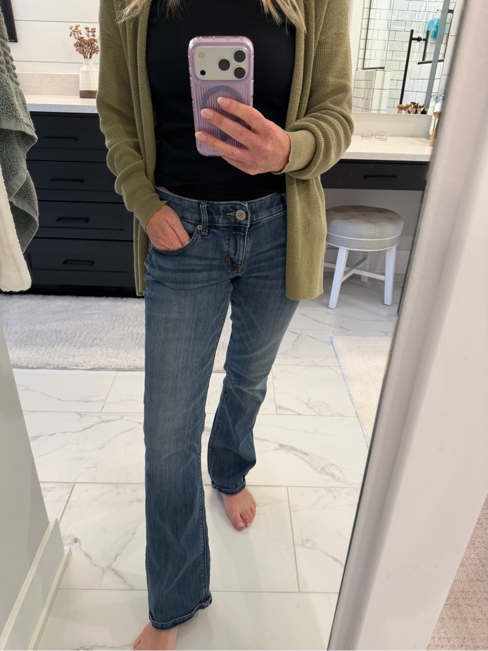 Express Women's Medium Blue Bootcut Jeans